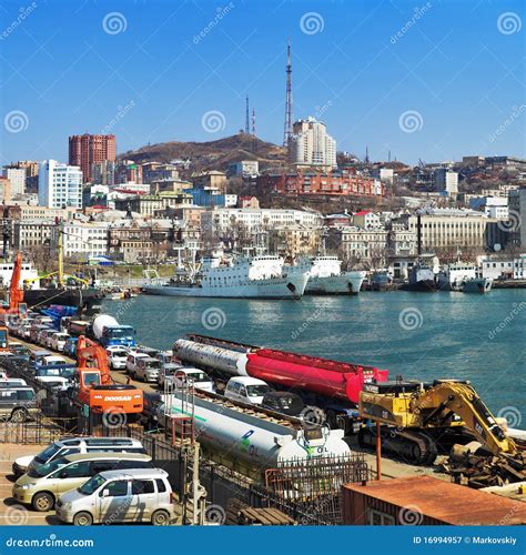 Sea Port Of Vladivostok Russia Editorial Photography Image Of