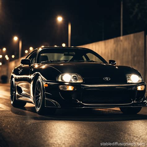 Toyota Supra Mk In Black Stable Diffusion Online