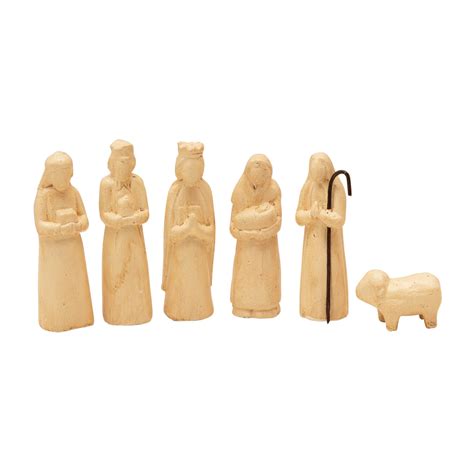 Handmade Paper Mache Nativity, Set of 6 – The Gingered Farmhouse