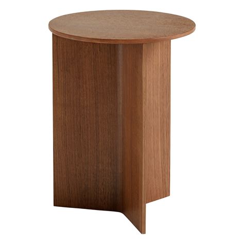 Hay Slit Wood Table Cm High Lacquered Walnut Pre Used Design