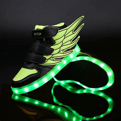 2018 Kids Led Lights Wings Shoes Fashion Boys Girls shoes Usb Charger ...