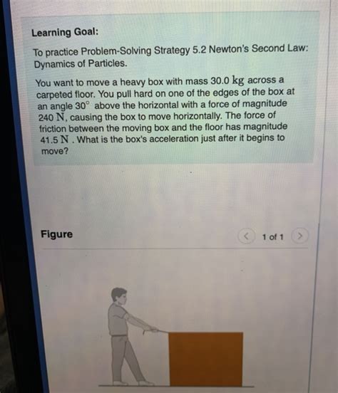 Solved Part B Draw A Free Body Diagram For The Box In Chegg