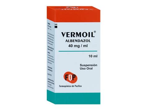 Vermoil Albendazol 40 mg ml Suspensión 10 mL Farmacias Vivas