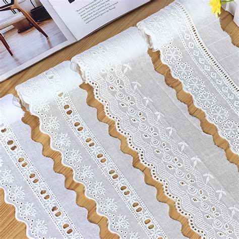 100 Cotton Embroidered Lace Sewing Ribbon Guipure Trim African Lace