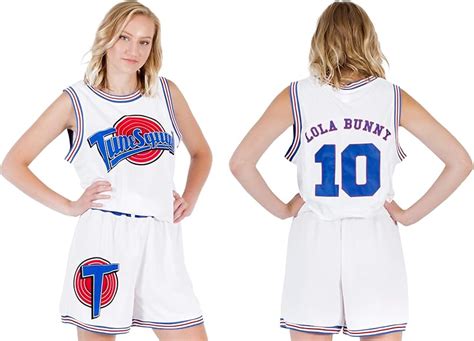 Space Jam Tune Squad Logo Lola Bunny #10 Camiseta De Baloncesto Blanca (XS ...