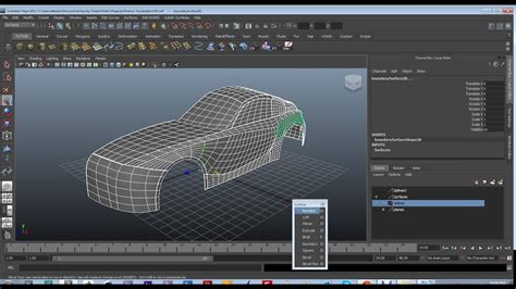 Maya Automobile Modeling 8 Creating NURB Surfaces With Loft And