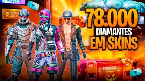 78 000 DIAMANTES LOUCURA GASTEI QUANTOS DIAMANTES COMPRANDO SKINS NO