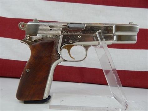 Browning Hi Power 9MM Nickel 125 Anniv 58662 : Semi Auto Pistols at GunBroker.com John Browning ...