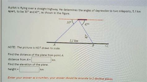 Solved Pilot Is Flying Over A Straight Highway He Determines The