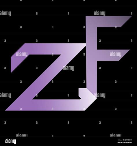 Zf Company Brand Style Logo Illustration Design Stock Photo Alamy