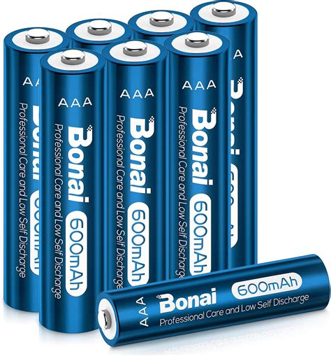 Bonai Aaa Battery Mah Rechargeable Solar Garden Lighting Batteries