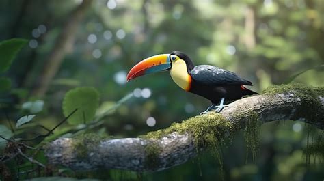 Premium AI Image | Toco toucan in the reserve of exotic tropical birds