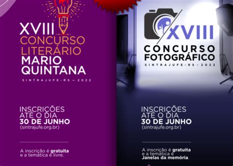 Concursos Liter Rio E Fotogr Fico Do Sintrajufe Rs Sintrajufe Rs