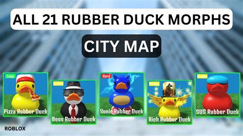 Find The Rubber Duck Morphs All Ducks In City Map Roblox Youtube