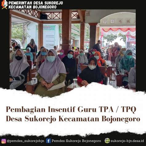 Pemberian Insentif Guru Tpa Tpq Desa Sukorejo Kecamatan Bojonegoro