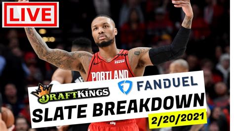 Nba Dfs Fanduel Draftkings 2202021 Slate Breakdown Youtube