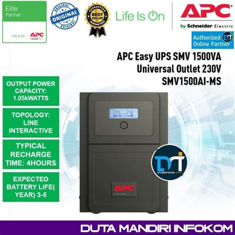 Promo APC SMV1500AI MS Easy UPS 1500VA 1050W Tower 230V AVR LCD