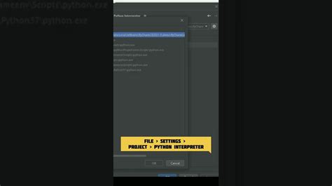 Python Pycharm Tip Selecting Interpreter For Project In Pycharm Youtube