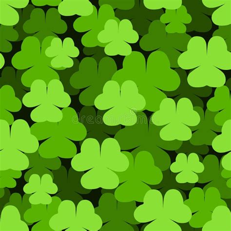 Seamless Shamrock Pattern Stock Vector Illustration Of Frame 13274420