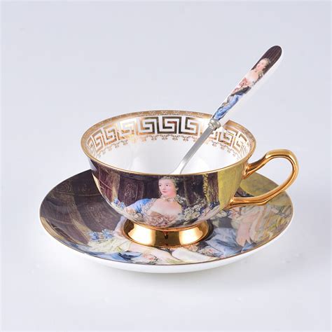 Coffee Cup Set European Style Small Luxury Modern Bone Porcelain