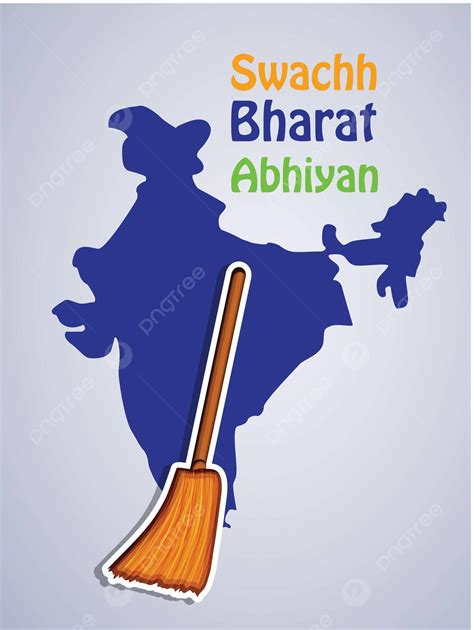 Latar Belakang Misi Swachh Bharat Abhiyan Atau Clean India Vektor