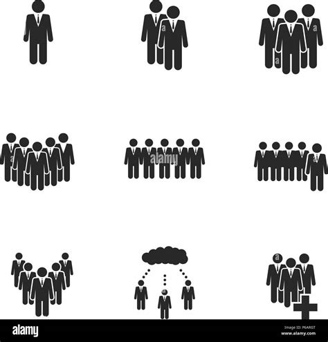 Team Icon Set Line Style Icon Design Ui Illustration Of Team Icon