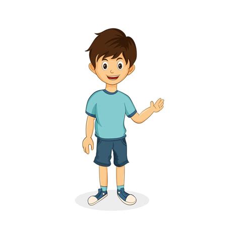 Boy Character Standing 10881105 Vector Art At Vecteezy