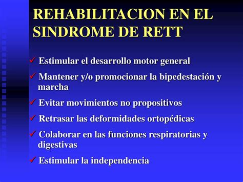 Ppt Rehabilitaci N En El S Ndrome De Rett Powerpoint Presentation