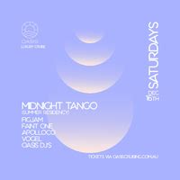 Buy OASIS SATURDAYS Ft Midnight Tango Saturday 16th December City