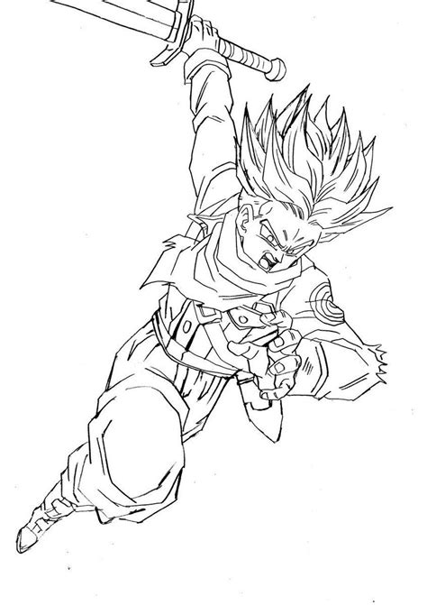 42 Dragon Ball Z Coloring Pages Trunks Super Saiyan Fieltros Patiki