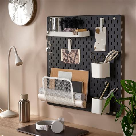 SkÅdis Pegboard Black 56x56 Cm Ikea Latvija