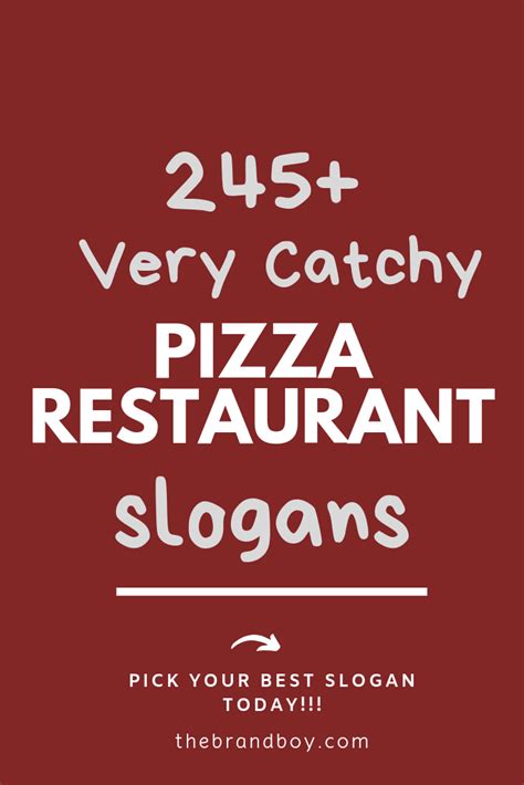 Catchy Pizza Slogans