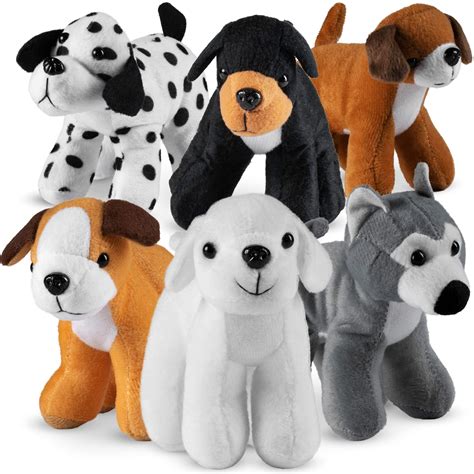 Bedwina Plush Puppy Dogs - (Pack of 12) 6 Inches Tall Stuffed Animals ...