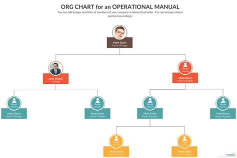 The Organizational Chart For An Operational Manual Is Shown In Blue And