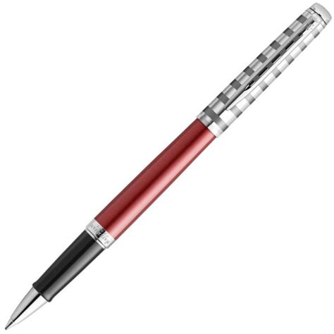 Stylo Roller Waterman H Misph Re Deluxe Rouge Le Club Pointe Fine