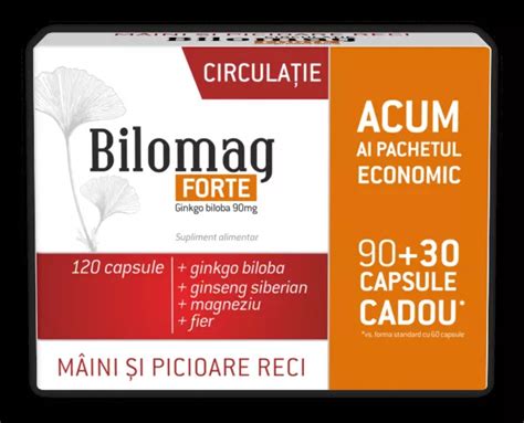 BILOMAG FORTE CIRCULATIE X 90 30 CAPSULE CADOU ZDROVIT 96 26 Lei