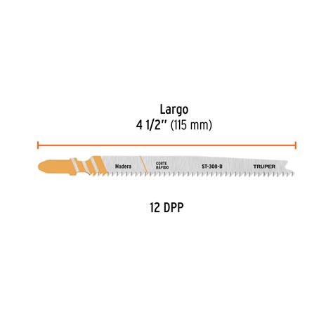 Blíster 5 seguetas T 12 DPP HCS corte recto limpio madera Segueta