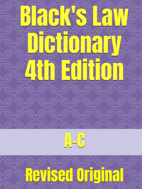 Black S Law Dictionary 4th Edition Revised Original Publication