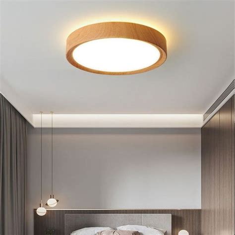 LED Wooden Ceiling Lights Japanese Ceiling Lamp For Living Room Bedroom