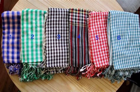 Kroma Scarves Cambodian Kroma Khmer Handmade Scarf Coton Scarf Etsy