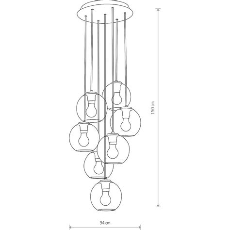 Lampa wisząca szklane kule loft do salonu Vetro 7 Dymiona Nowodvorski