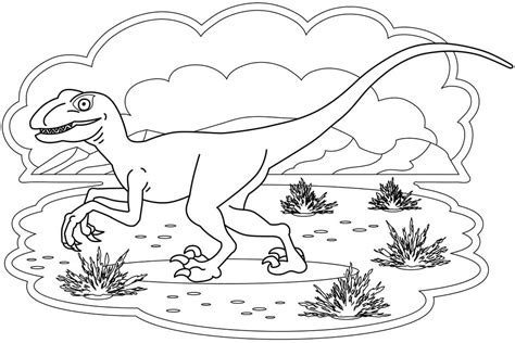 Velociraptor Para Colorir E Imprimir