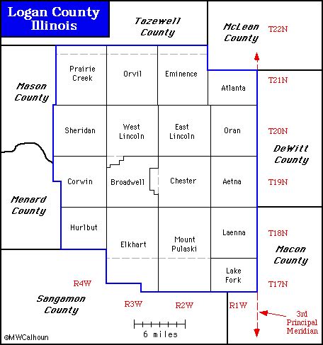 Townships - Logan County, IL, USA