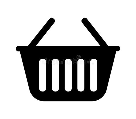 Icono De La Cesta De Compras Ilustrado En Vector Sobre Fondo Blanco