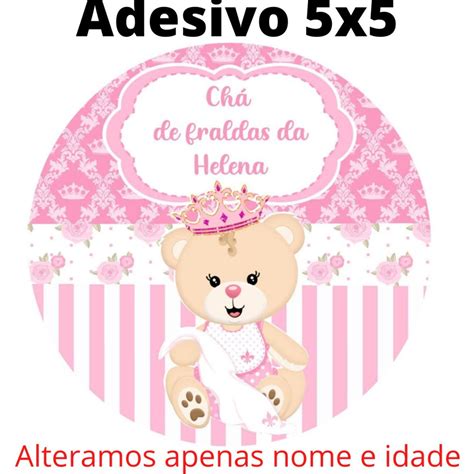 Adesivo Ursinha Princesa R Tulos Para Latinha X Elo