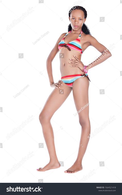 Sexy African Woman Wearing Bikini Isolated Foto Stok 1564521418 Shutterstock