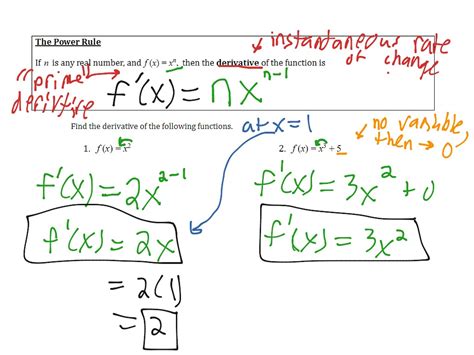 Lt Notes 5 Shortcut Formula For Instantaneous Rate Of Change Math