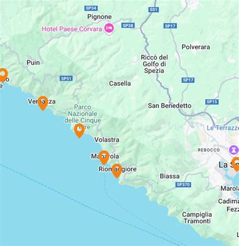 Les Cinque Terre - Google My Maps
