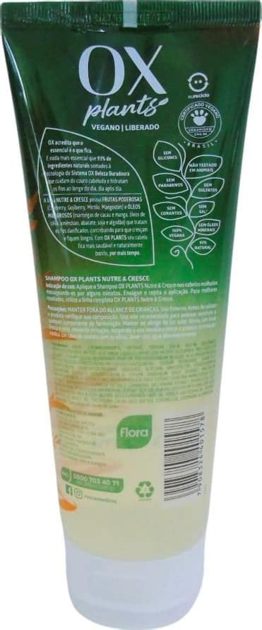 Shampoo Ox Plants Nutre E Cresce Ml