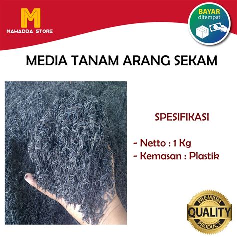 Jual Media Tanam Pertanian Hidroponik Arang Sekam Sekam Bakar Kg